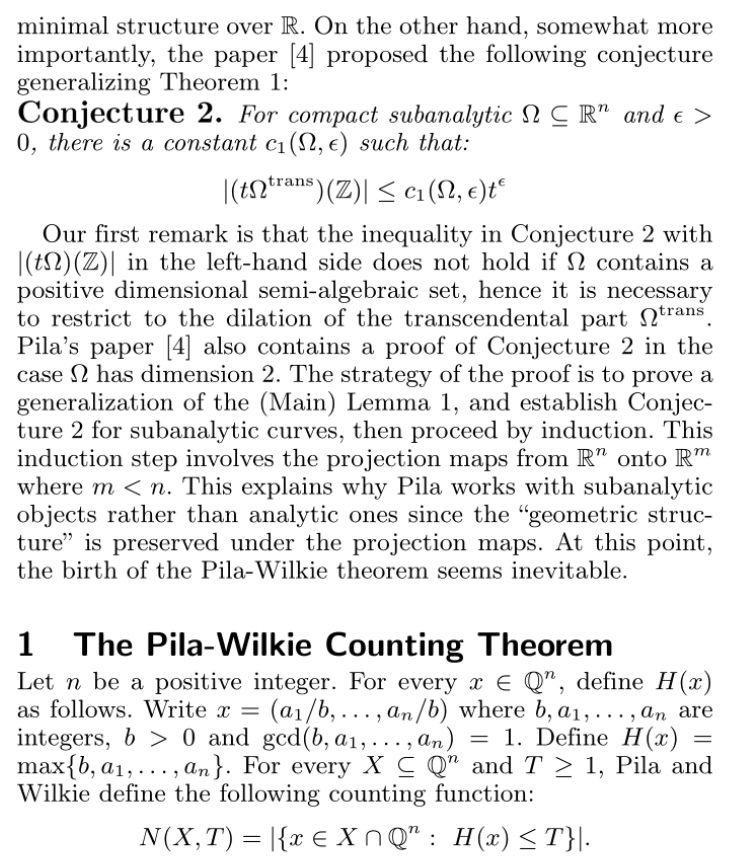 On the Main Lemma in the Pila-Wilkie counting theorem (after Bombieri, Pila and Wilkie)